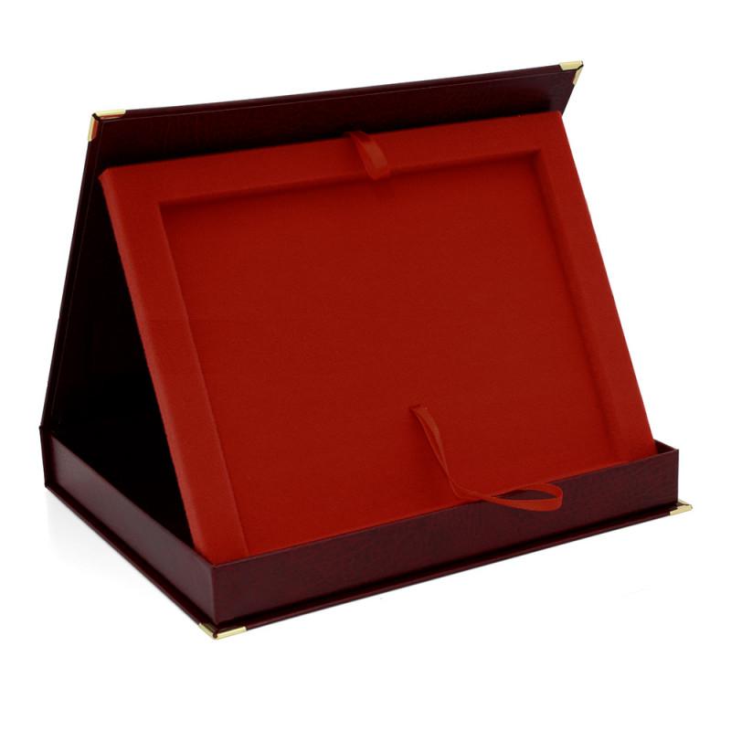 Skórzane bordowe etui poziome do tablic