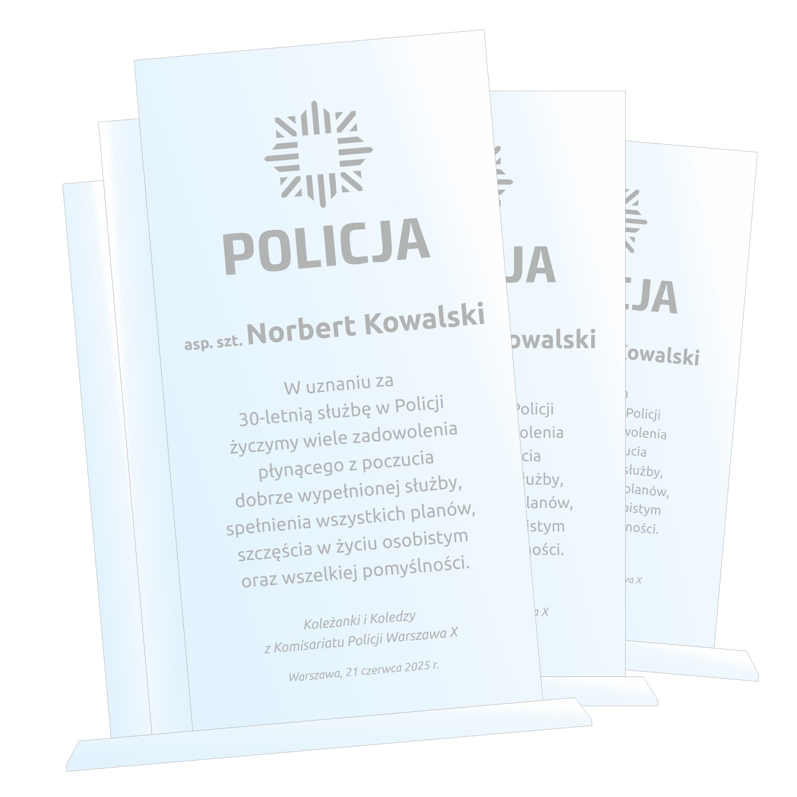Statuetka szklana dla Policjanta POL-602